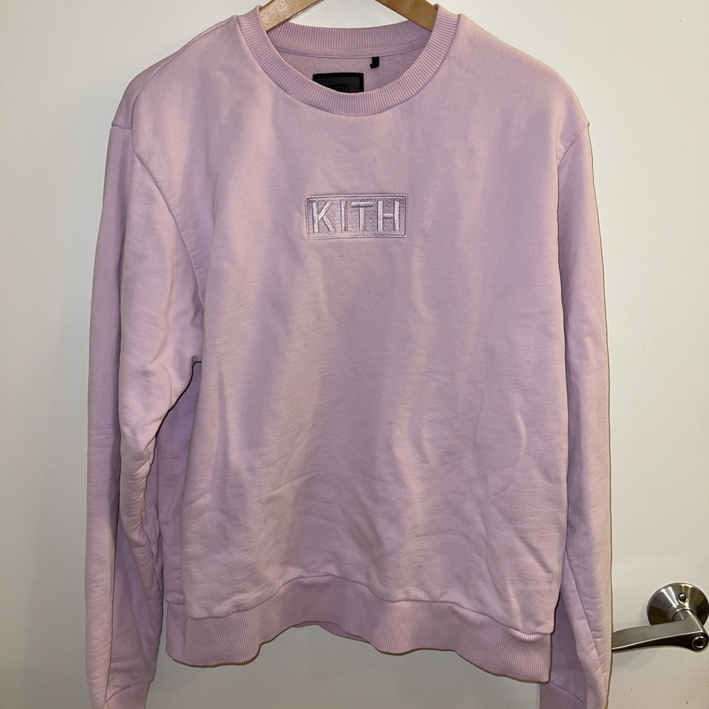 KITH lilac / light purple unisex Crewneck sweater adult small